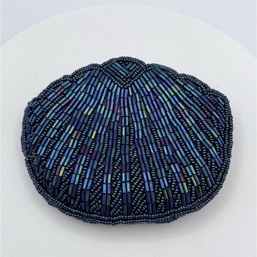 Henry Birks Vintage Beaded Shell Coin Purse